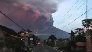 Éruption volcanique à Bali