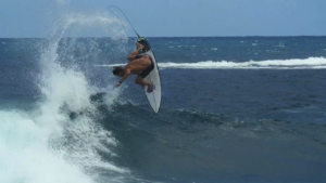 Gatien Delahaye bouillant à la Guadeloupe